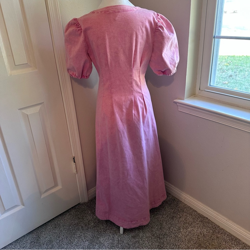 Tuckernuck Brand Hyacinth House Pink Midi Dress | XS - Picture 3 of 10